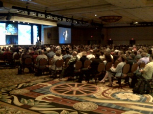 Standing room only for Monday's keynote address